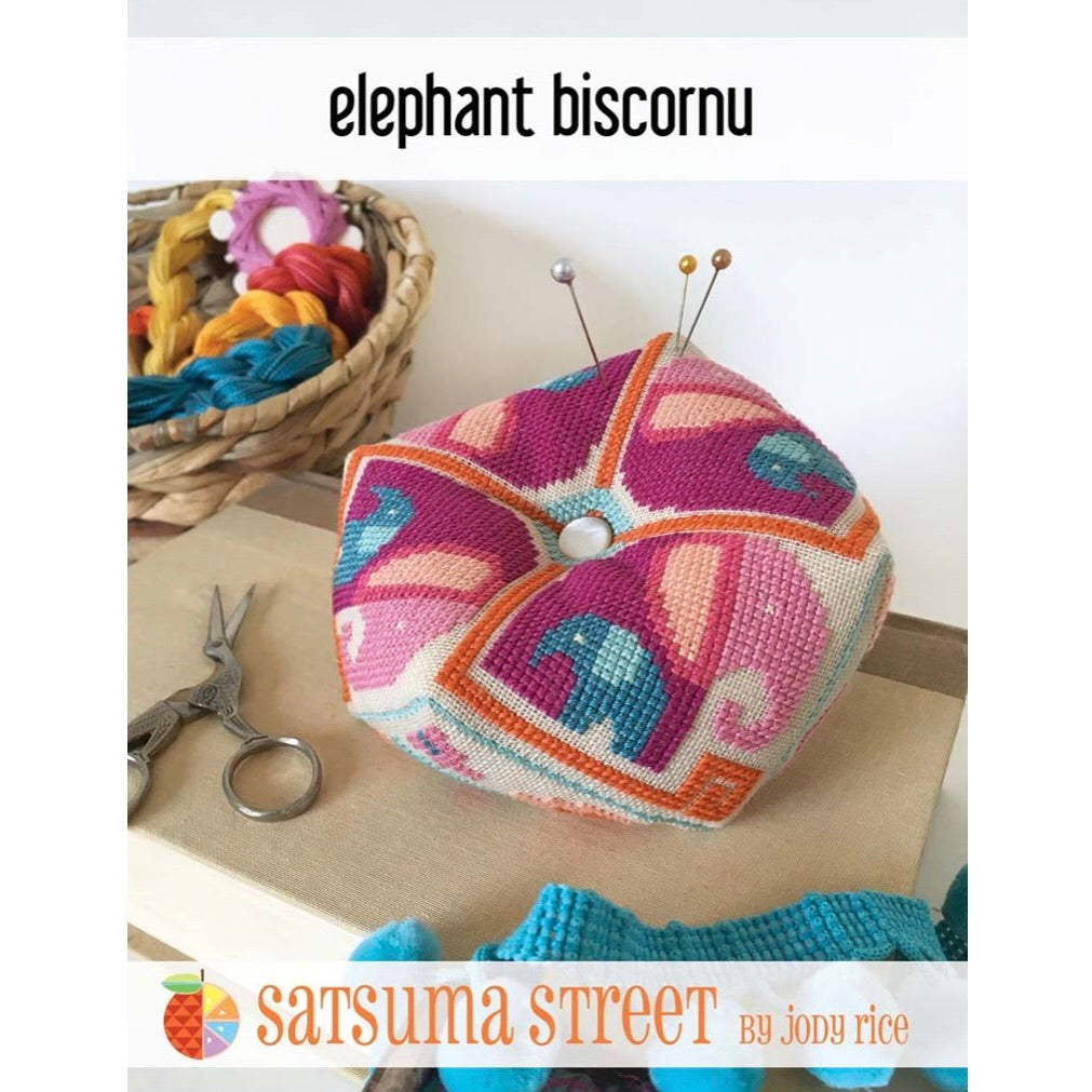 Elephant Biscornu Pincushion