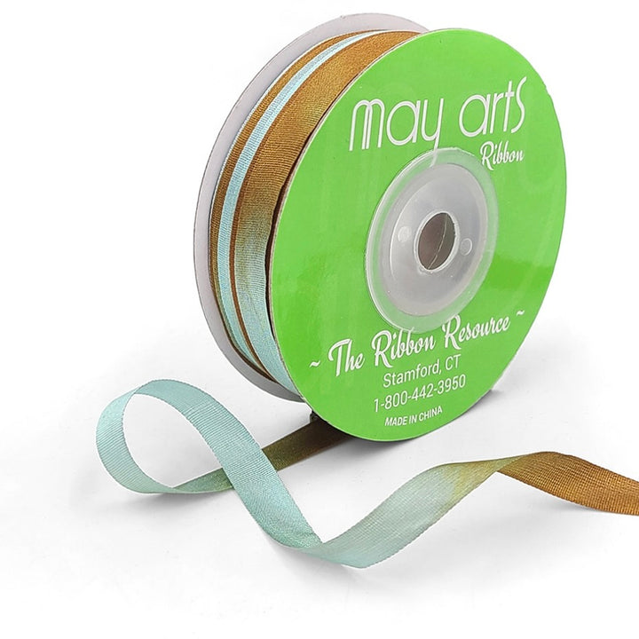 1/4" 100% Hand-Dyed Variegated Silk Ribbon
