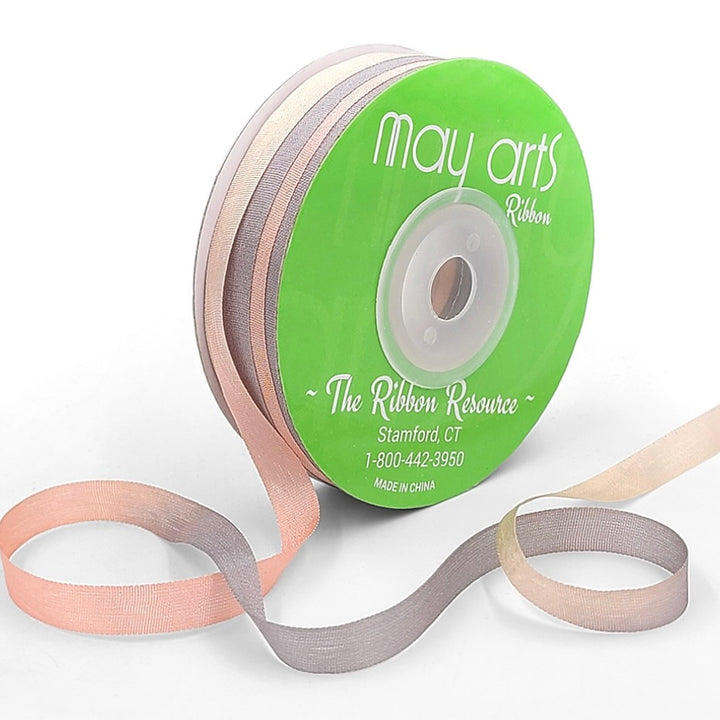 1/4" 100% Hand-Dyed Variegated Silk Ribbon