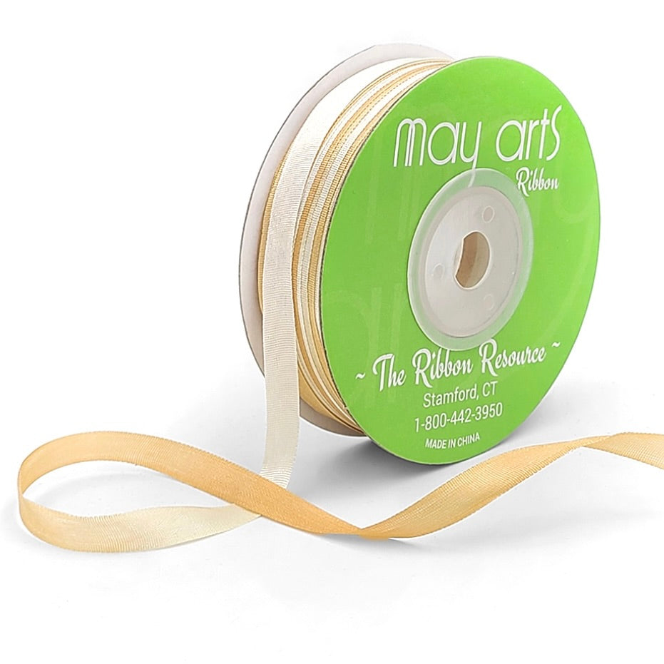 1/4" 100% Hand-Dyed Variegated Silk Ribbon