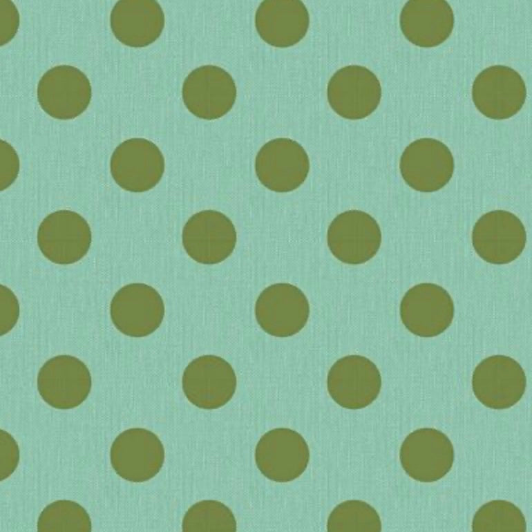 Tilda Chambray Fabric by the 1/4 Yard - Teal Green Dots