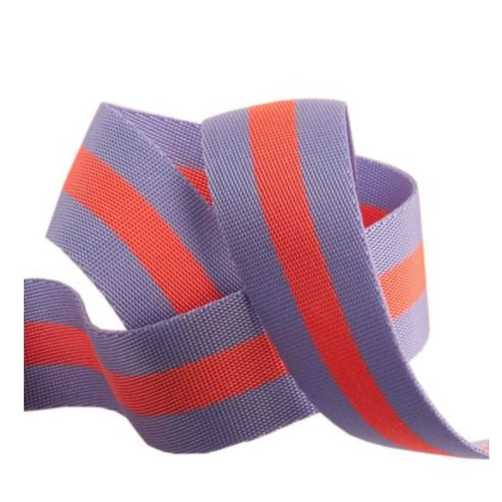 Tula Pink Webbing 1.5 in - Lavender & Pink