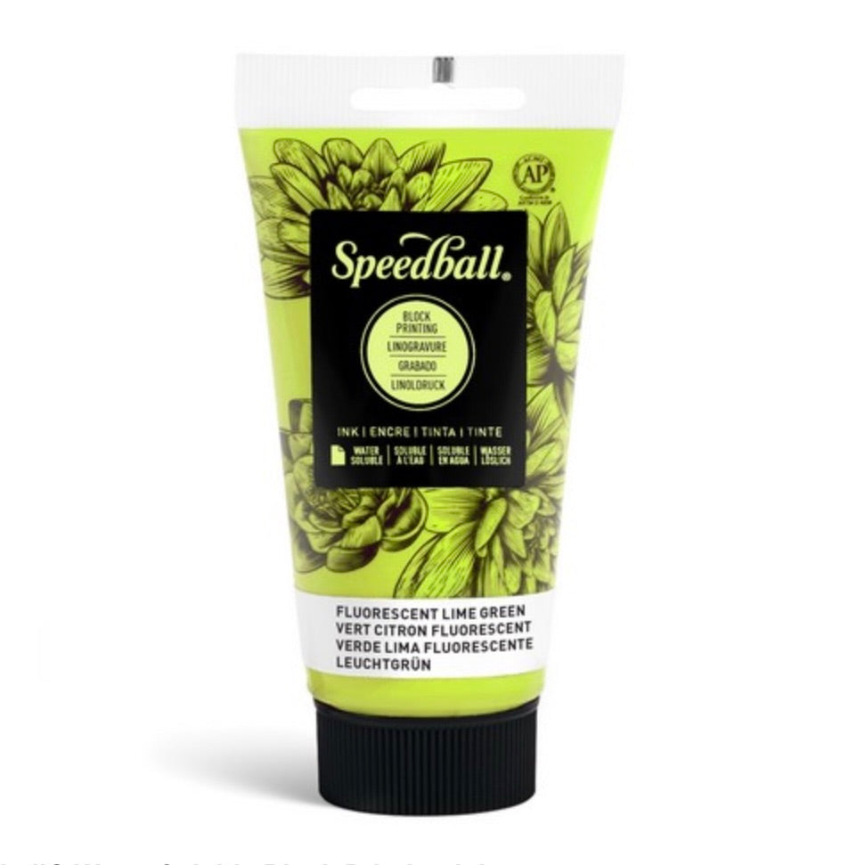 Water-Soluble Fluorescent Block Printing Inks