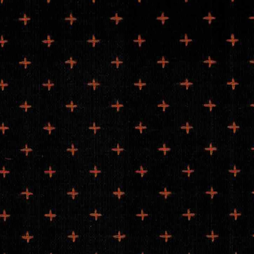 Manchester Woven Cotton by the 1/4 Yard - Black Orange