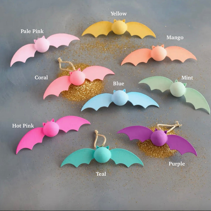 Glitterville Rainbow Bat Ornament