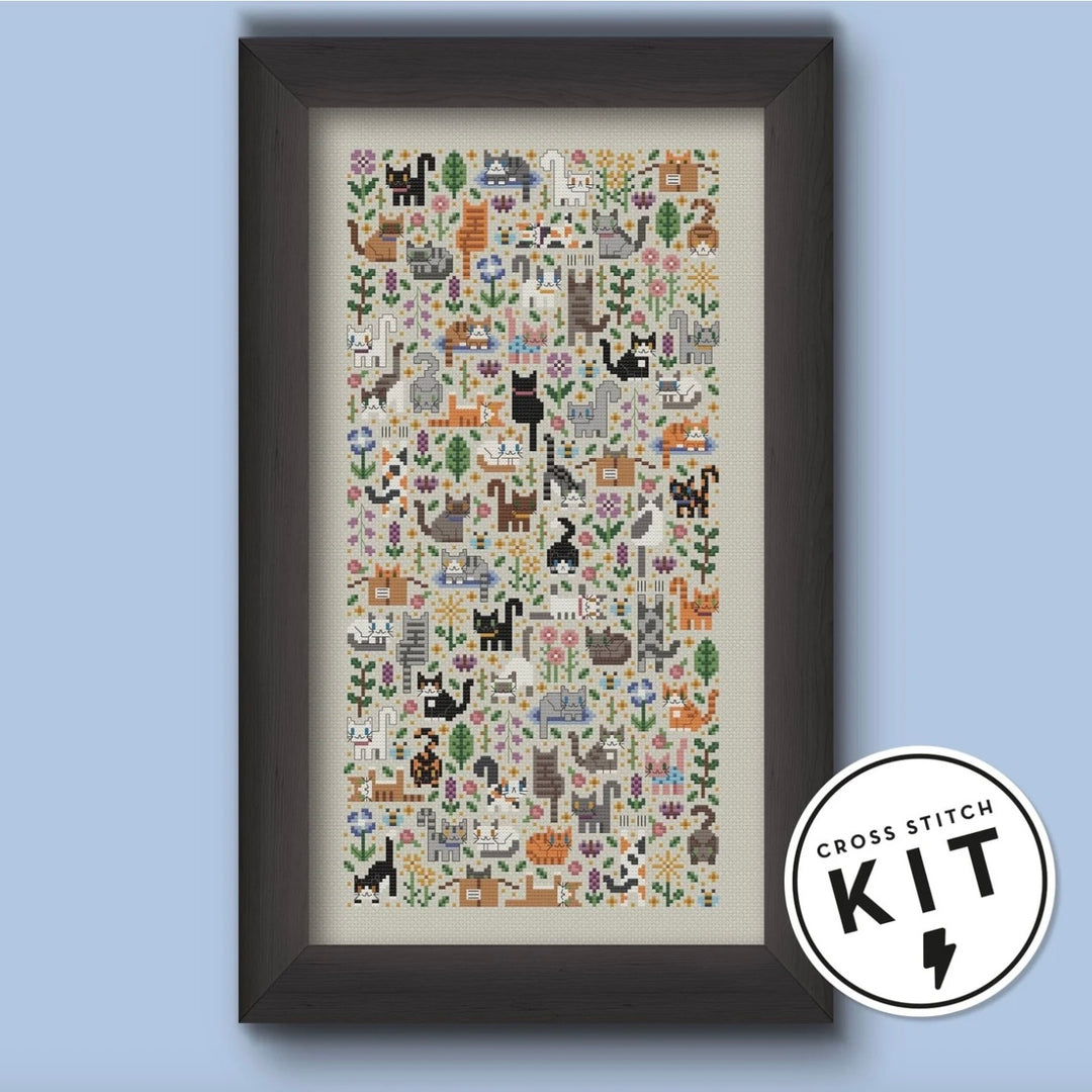 Cat Garden Cross Stitch Kit