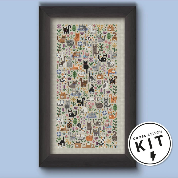 Cat Garden Cross Stitch Kit