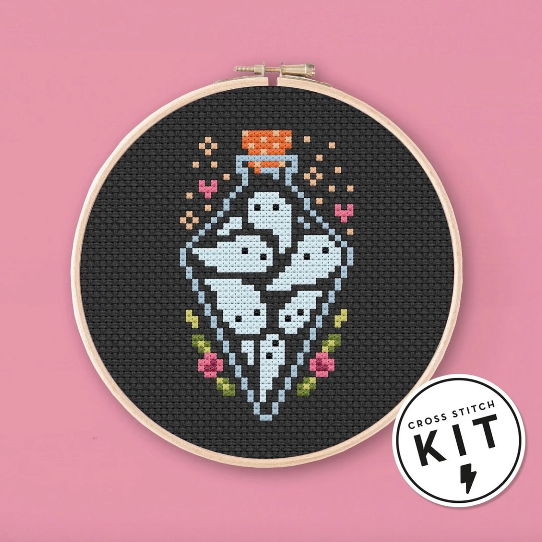 Ghost Potion Cross Stitch Kit