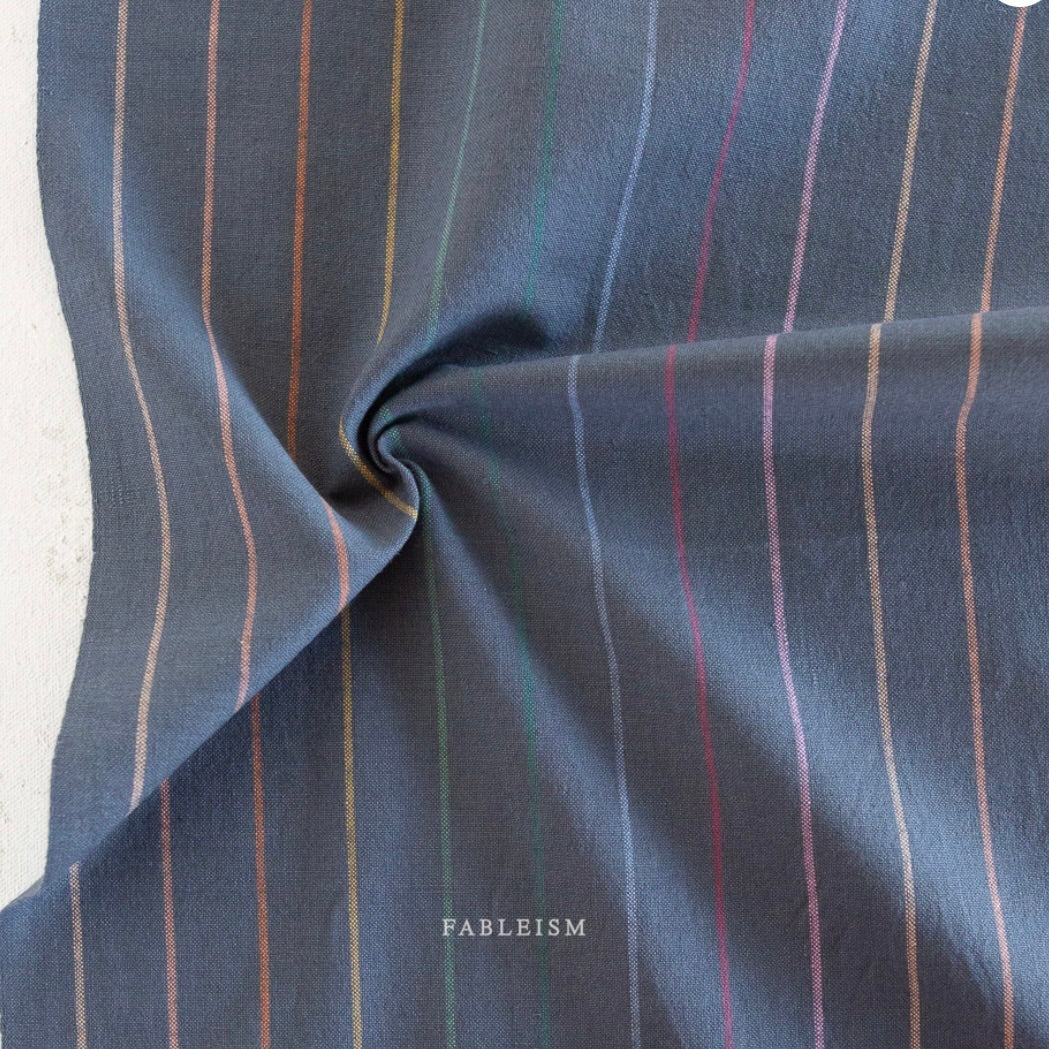 Lucky Loom by the 1/4 Yard - Skinny Stripe Dark Rainbow