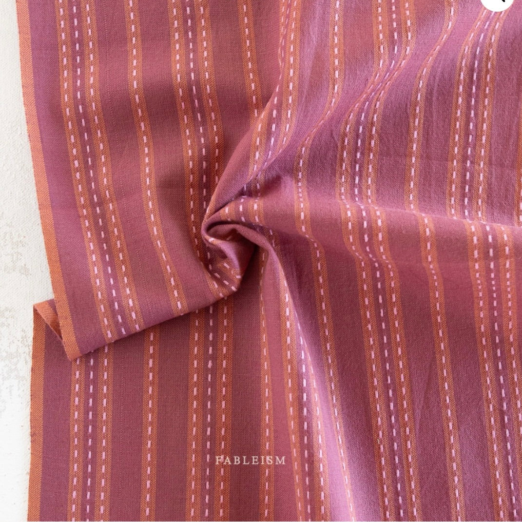 Lucky Loom by the 1/4 Yard - Stitch Stripe Blackberry