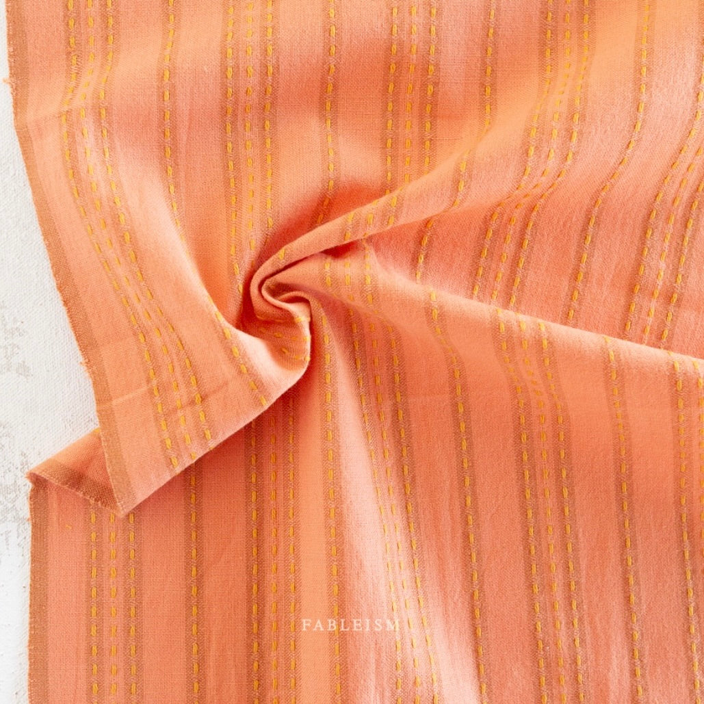 Lucky Loom by the 1/4 Yard - Stitch Stripe Ginger