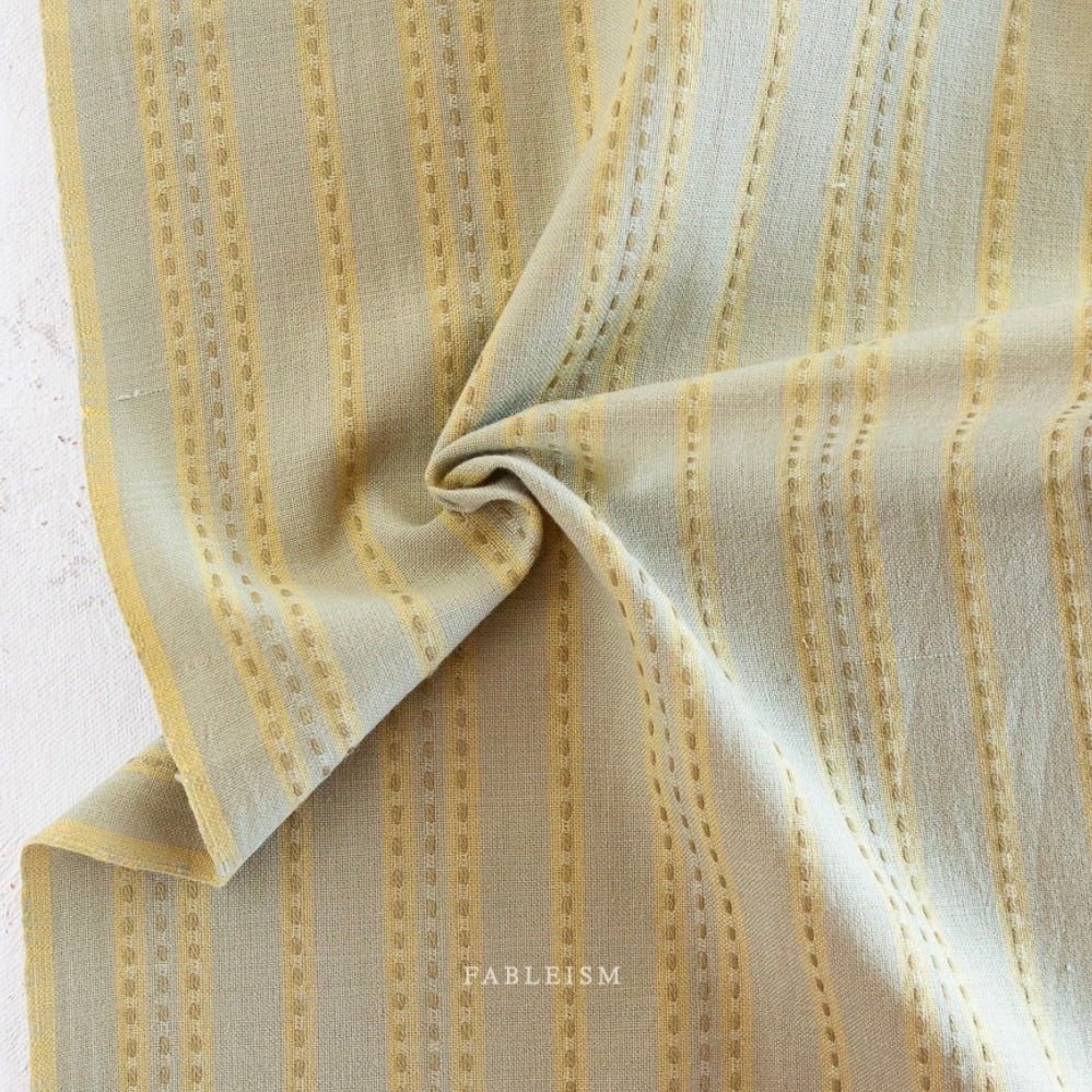 Lucky Loom by the 1/4 Yard - Stitch Stripe Sage