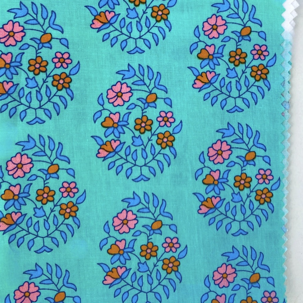 Petit Pan Cotton by the 1/4 Yard - Shalin Water Green