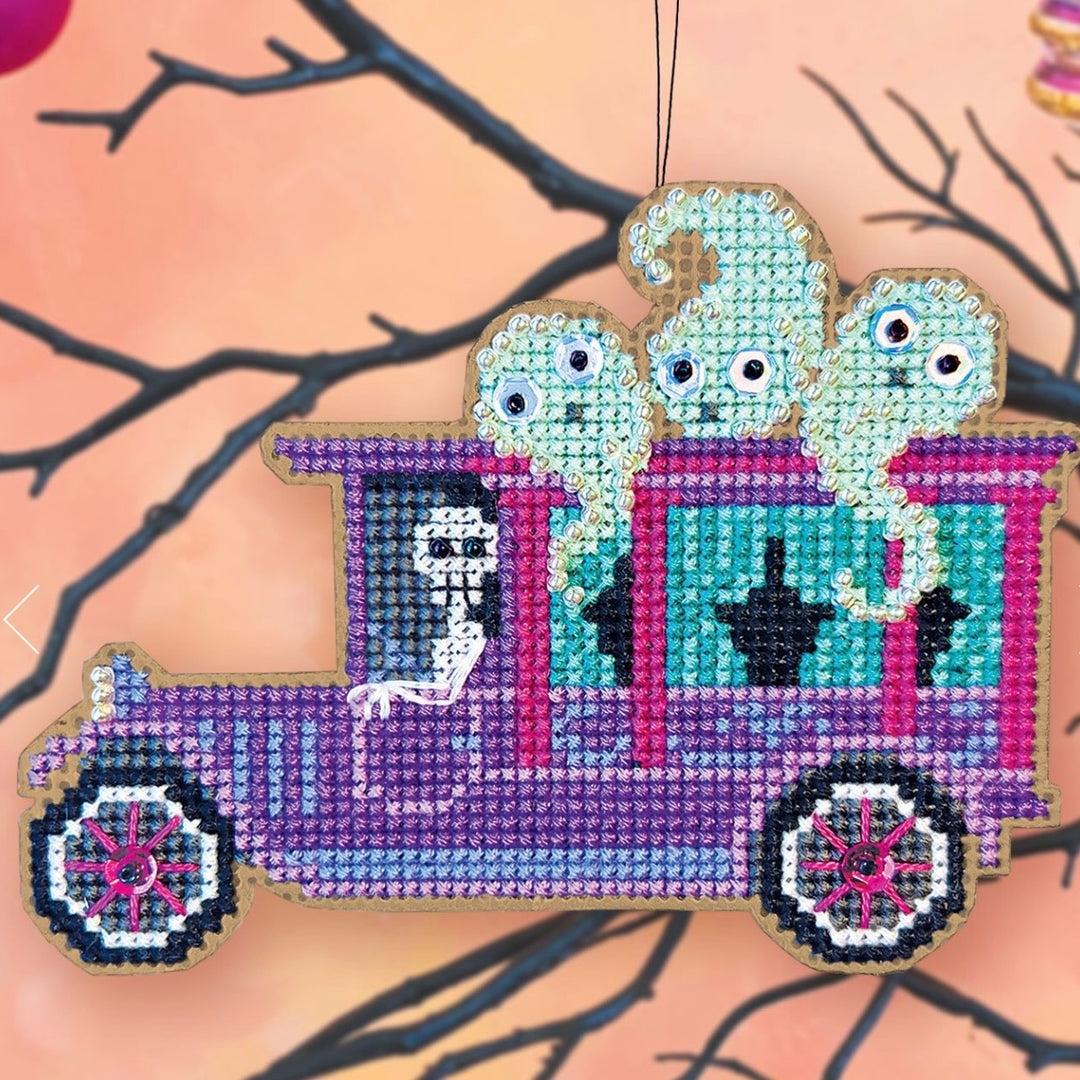 Haunted Hearse Cross Stitch Kit