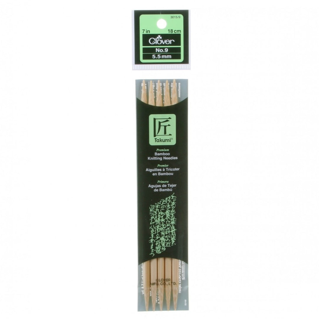 Clover Takumi Bamboo Double Point Knitting Needles