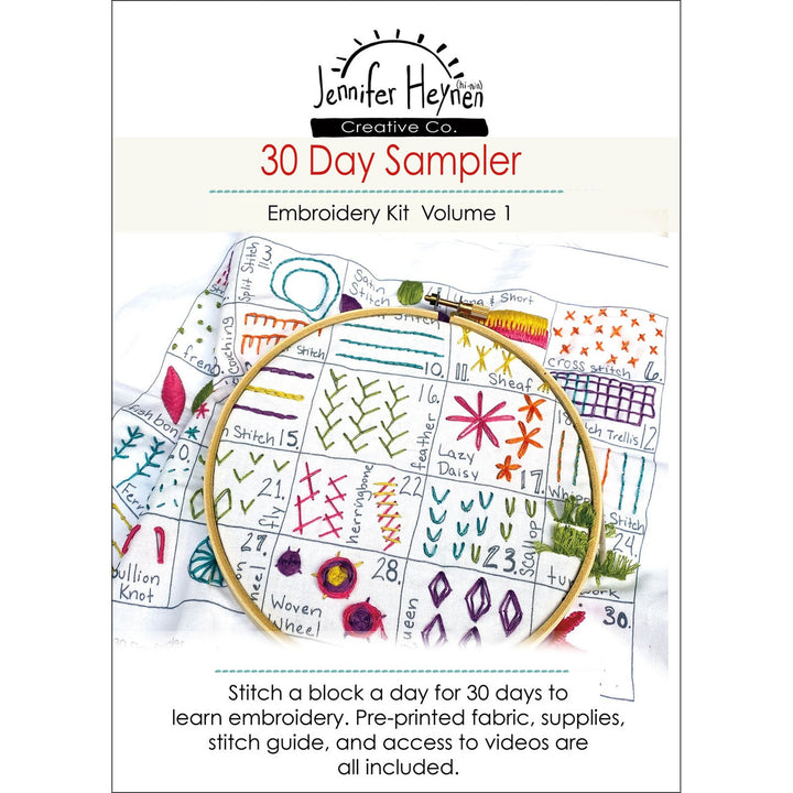 30 Day Sampler Embroidery Kit
