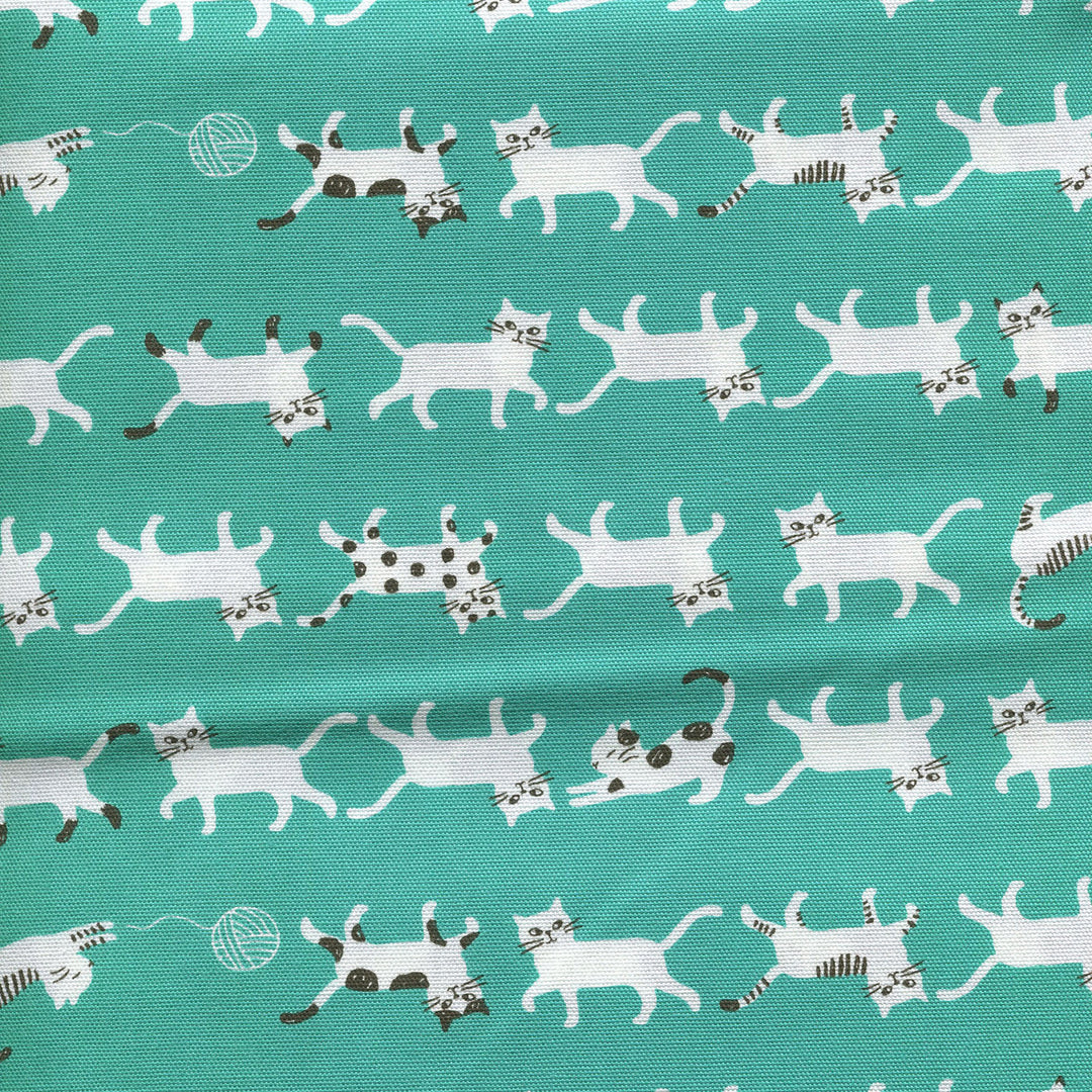 Simple Palette by the 1/4 Yard - Turquoise Cats
