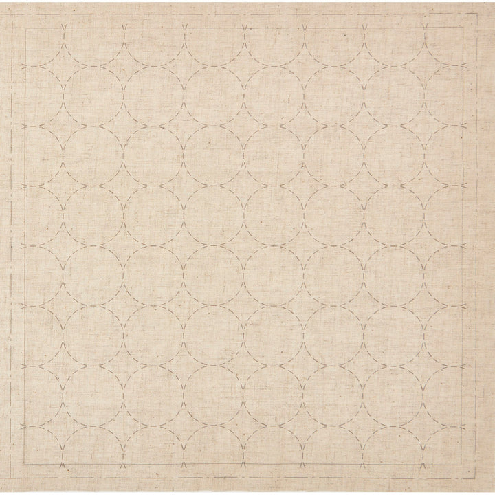 Sashiko Pre-Printed Cloth - Maru-Tsunagi Natural