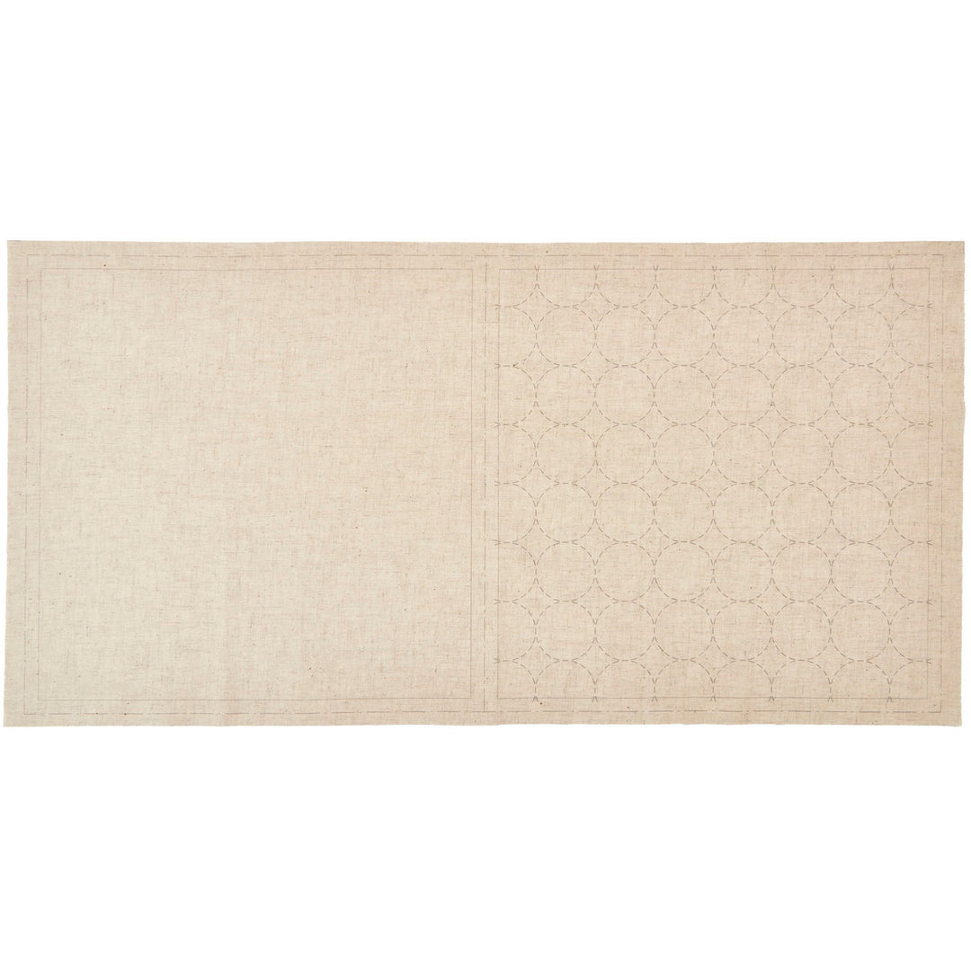 Sashiko Pre-Printed Cloth - Maru-Tsunagi Natural