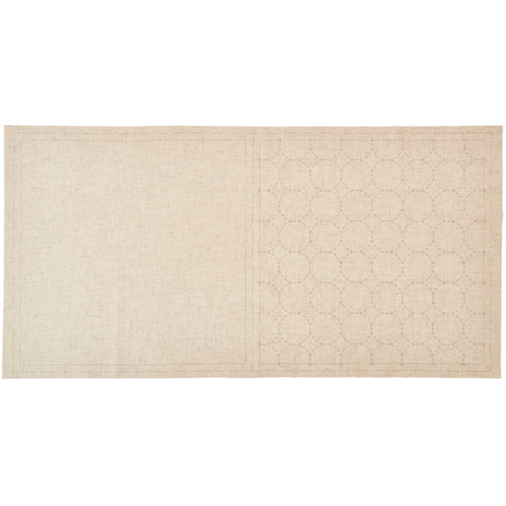 Sashiko Pre-Printed Cloth - Maru-Tsunagi Natural