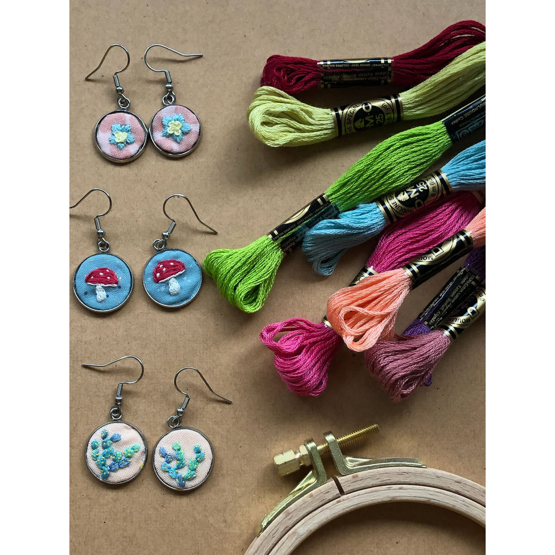 Embroidered Earrings Kit