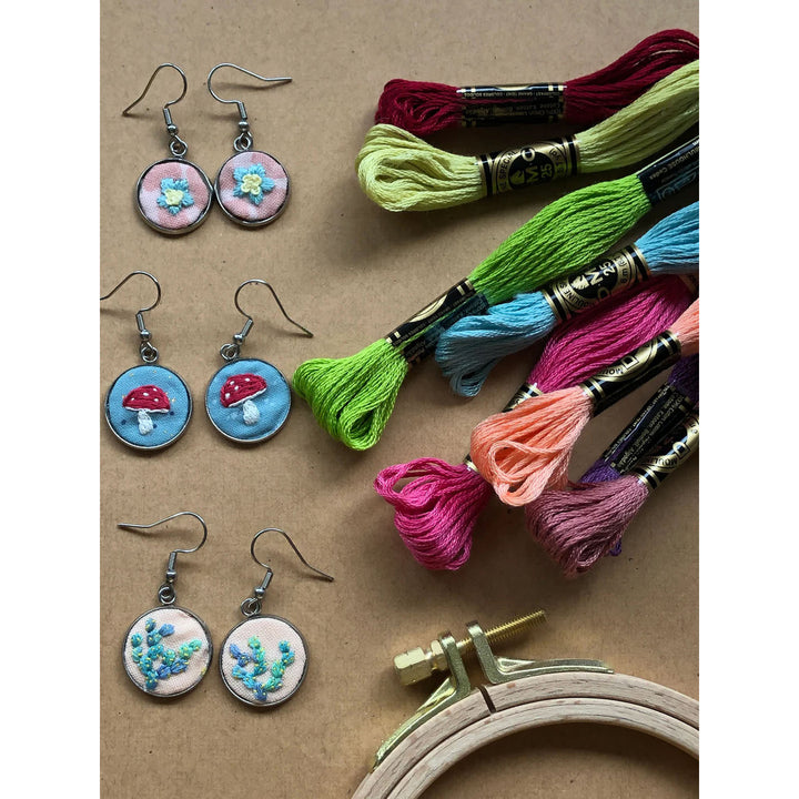 Embroidered Earrings Kit