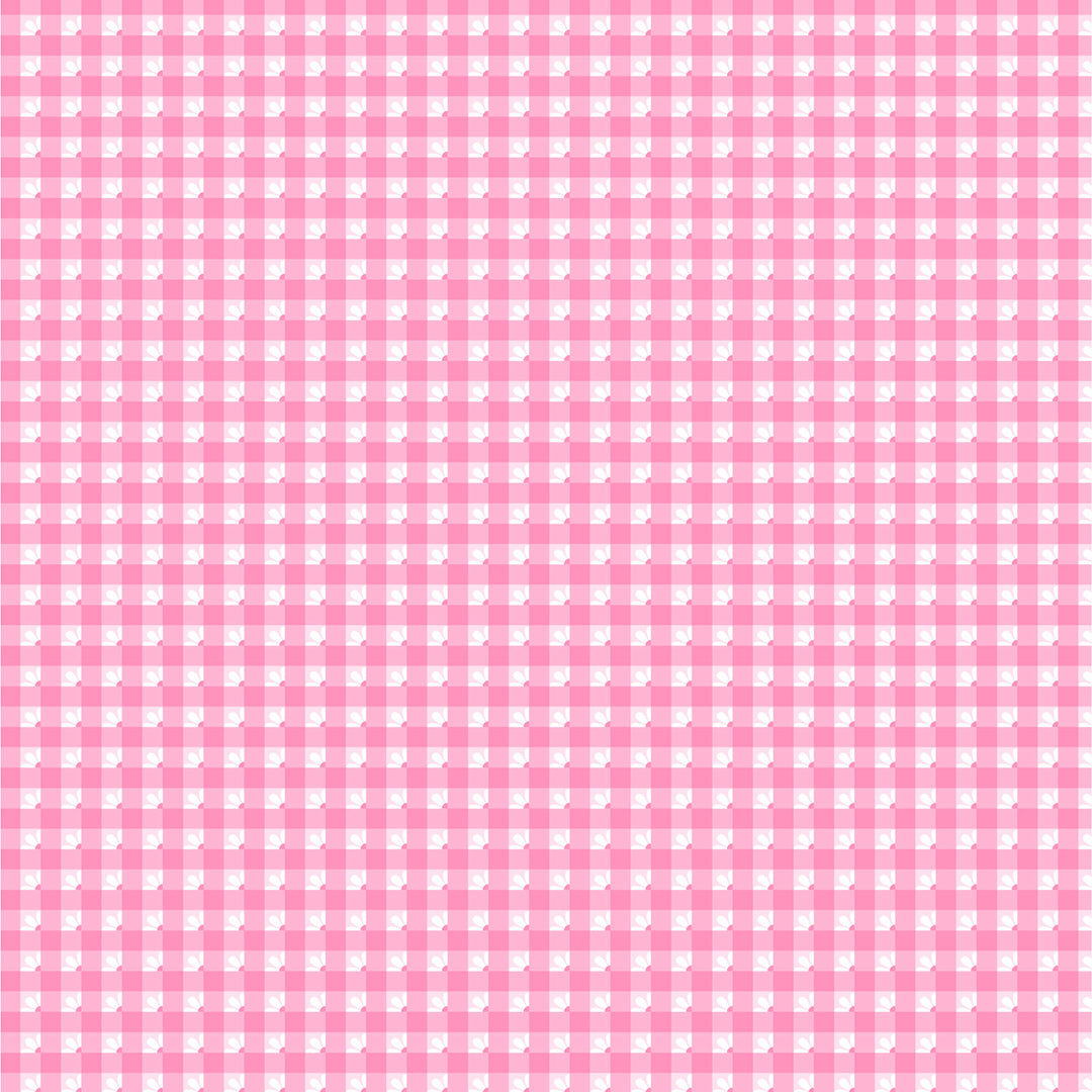 Smitten Chicken by the 1/4 Yard - Check-a-roo Pink