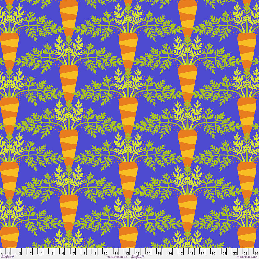 Vegetable Patch by the 1/4 Yard - Carrots
