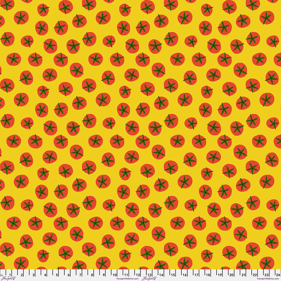 Vegetable Patch by the 1/4 Yard - Tomato Yellow