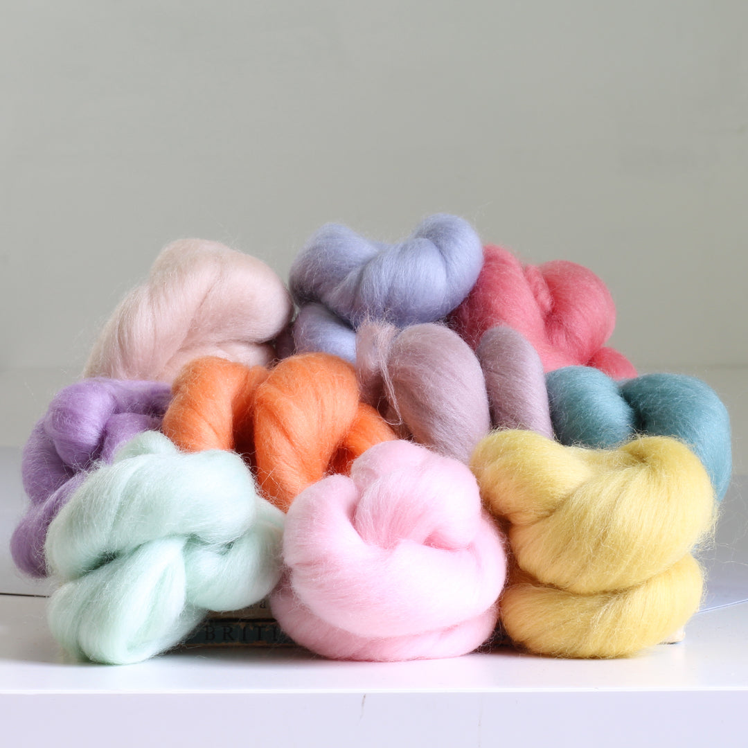 Pastels Bundle Wool Roving