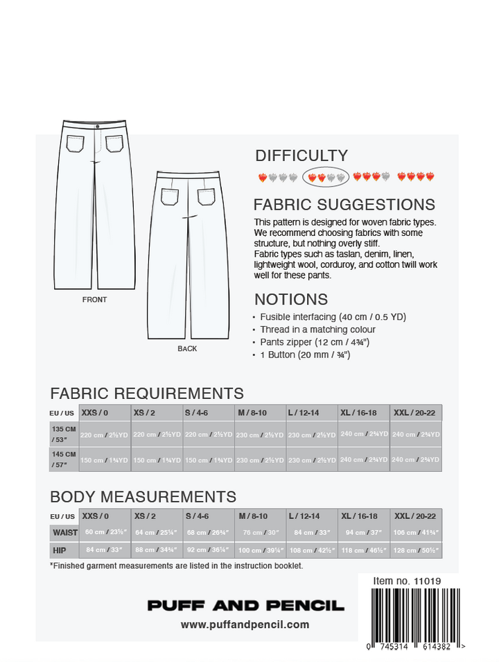 Peachy Pants Pattern