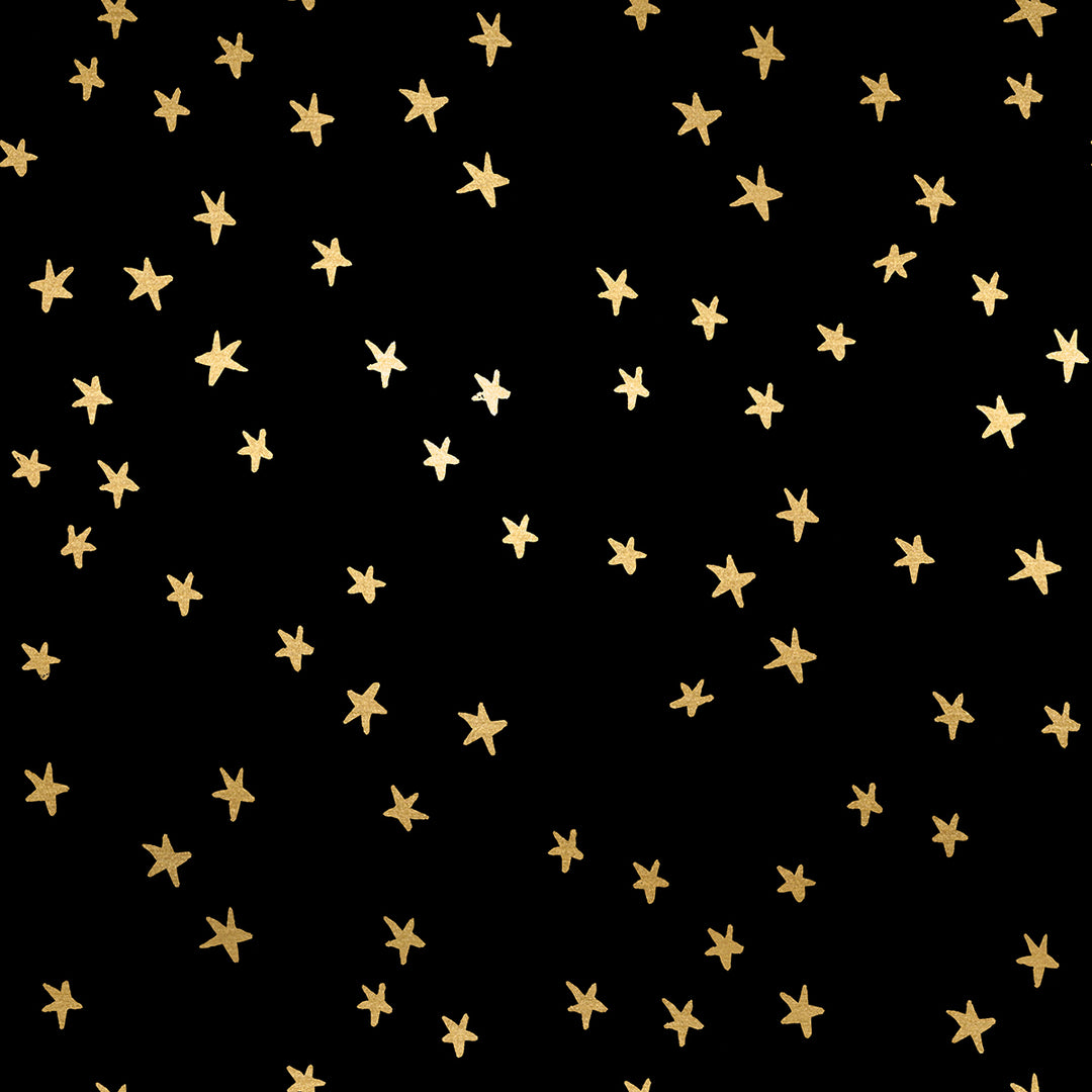 Starry by the 1/4 Yard - Black Gold