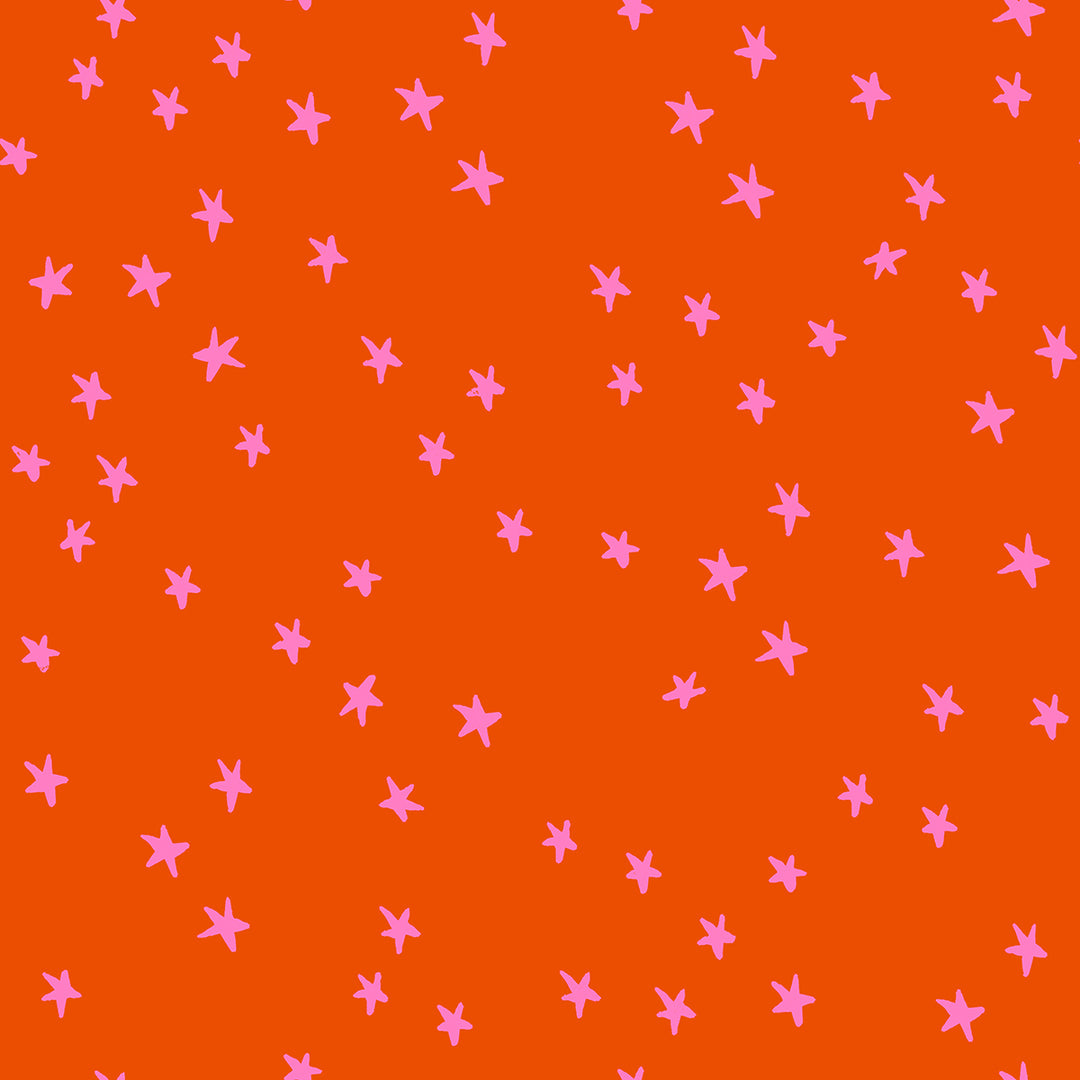 Starry by the 1/4 Yard - Warm Red