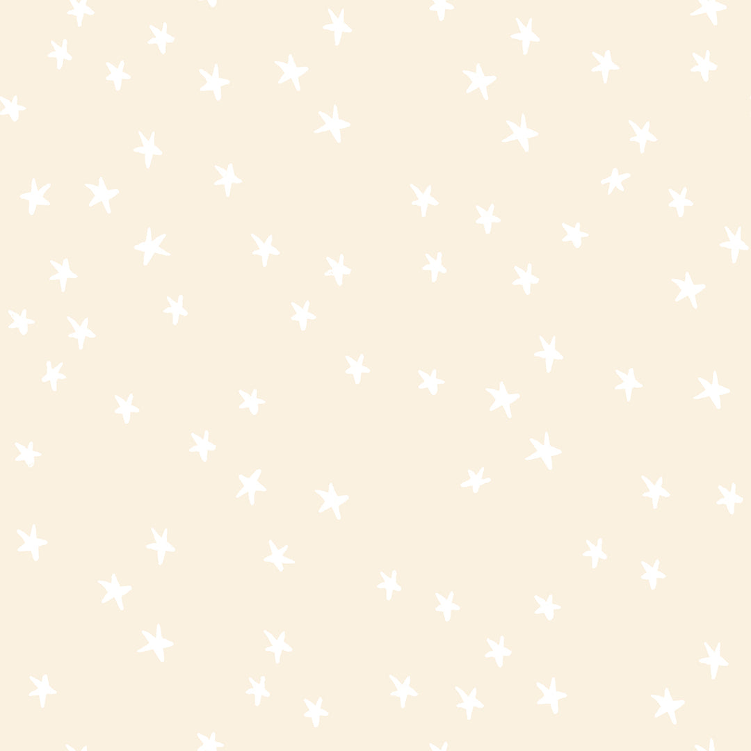 Starry by the 1/4 Yard - White on Natural