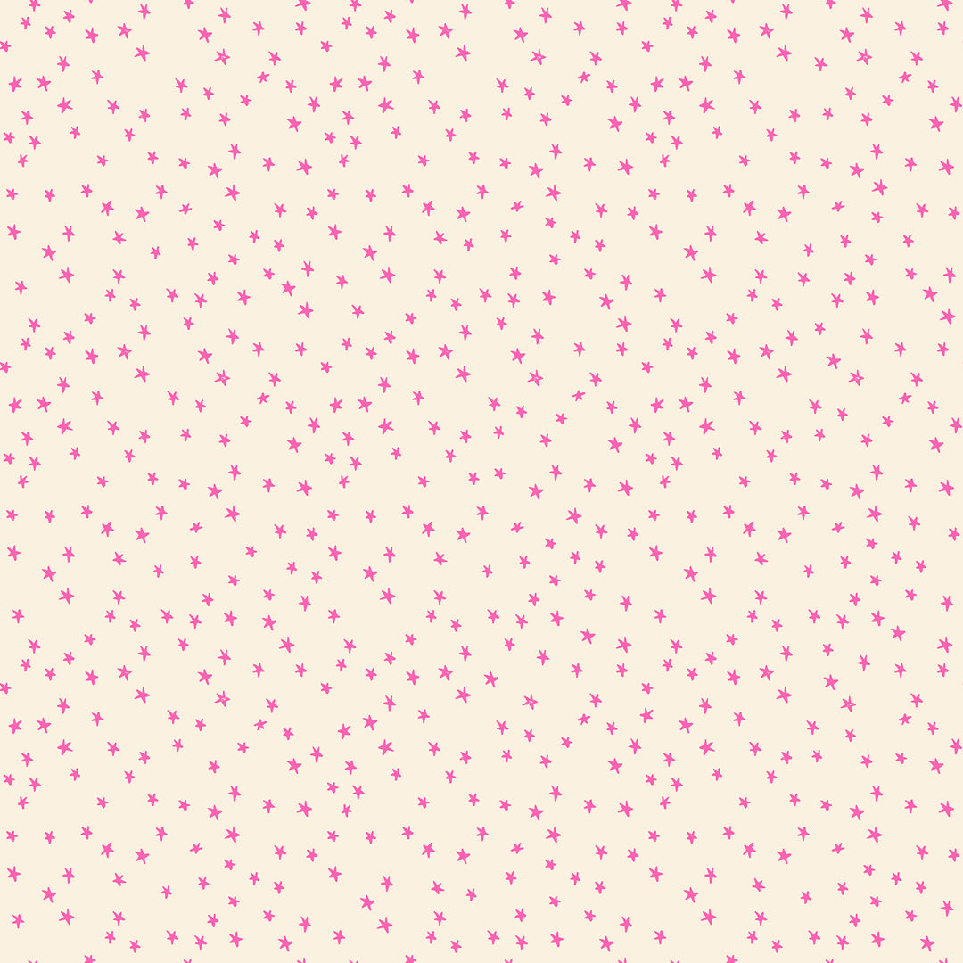 Mini Starry by the 1/4 Yard - Neon Pink