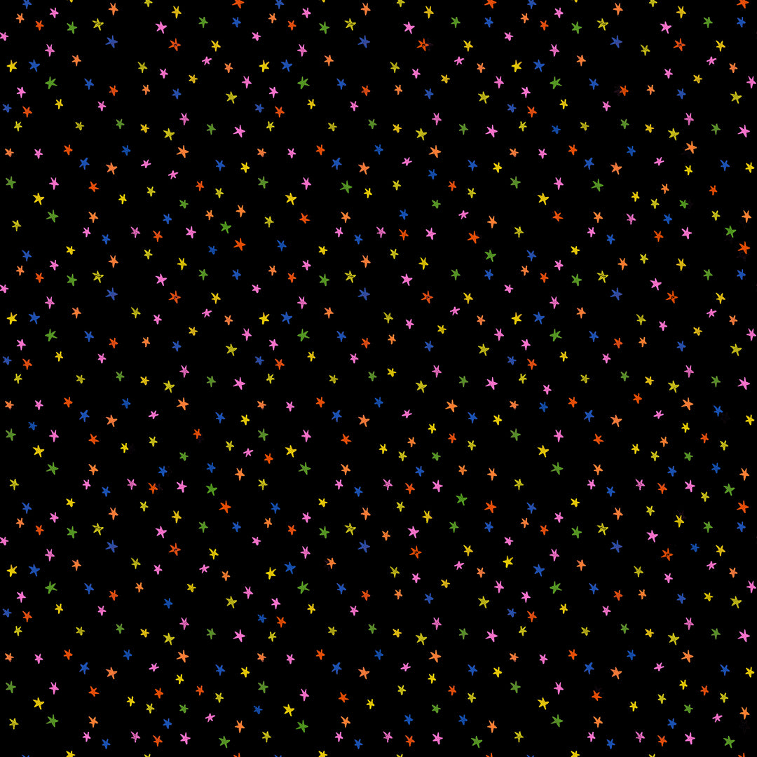 Mini Starry by the 1/4 Yard - Vivid Rainbow