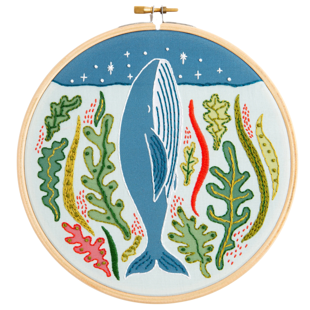 Stargazing Whale Embroidery Kit
