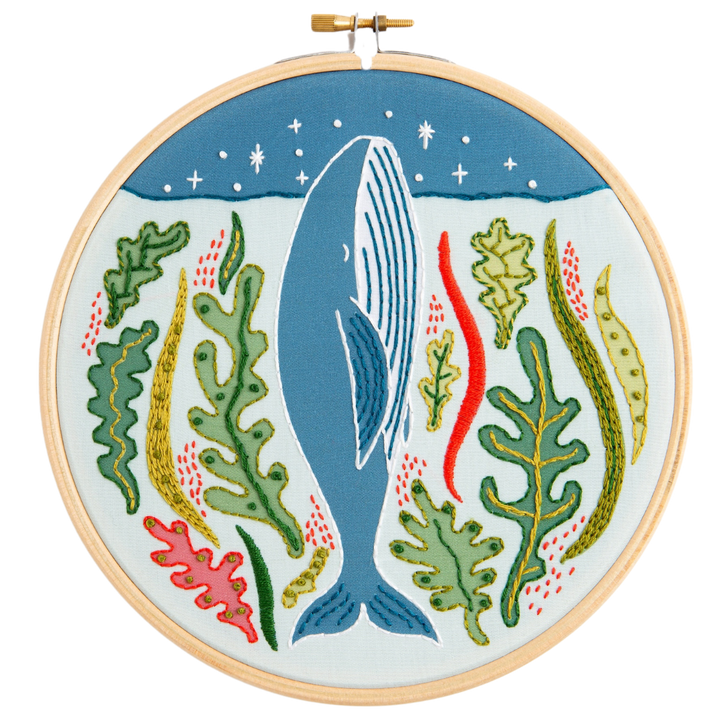 Stargazing Whale Embroidery Kit
