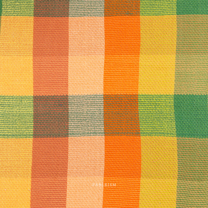 Waffle Happy Checkers by the 1/4 Yard - Cider