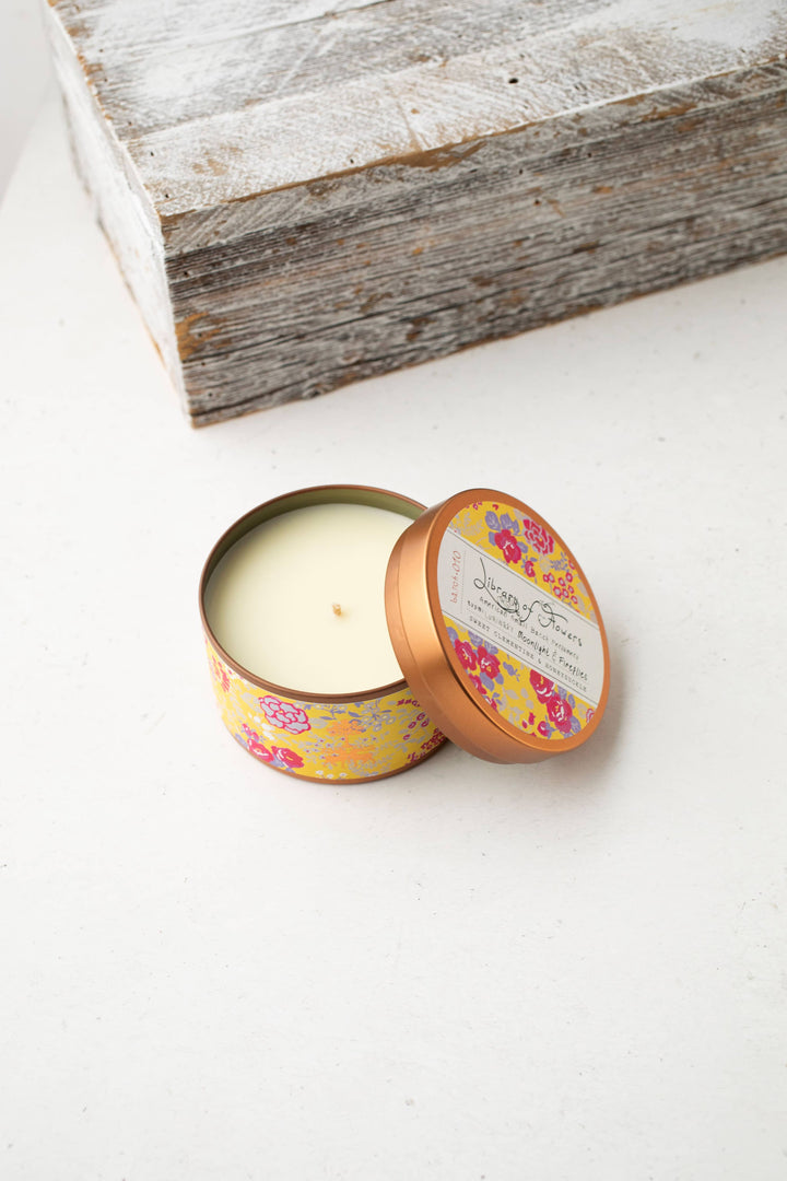 YELLOW PINK ROSES CANDLE