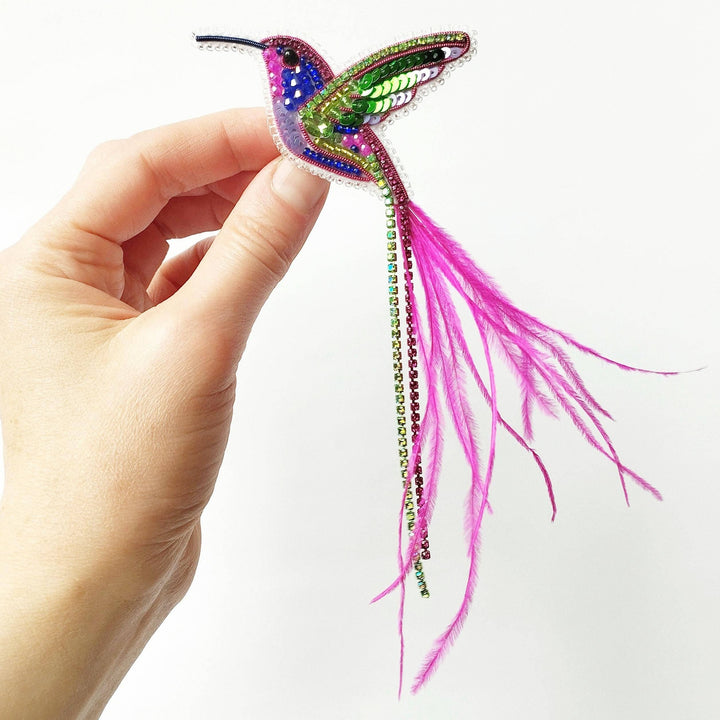Set of 3 Fantasy Bird Beaded Brooch Embroidery Kits