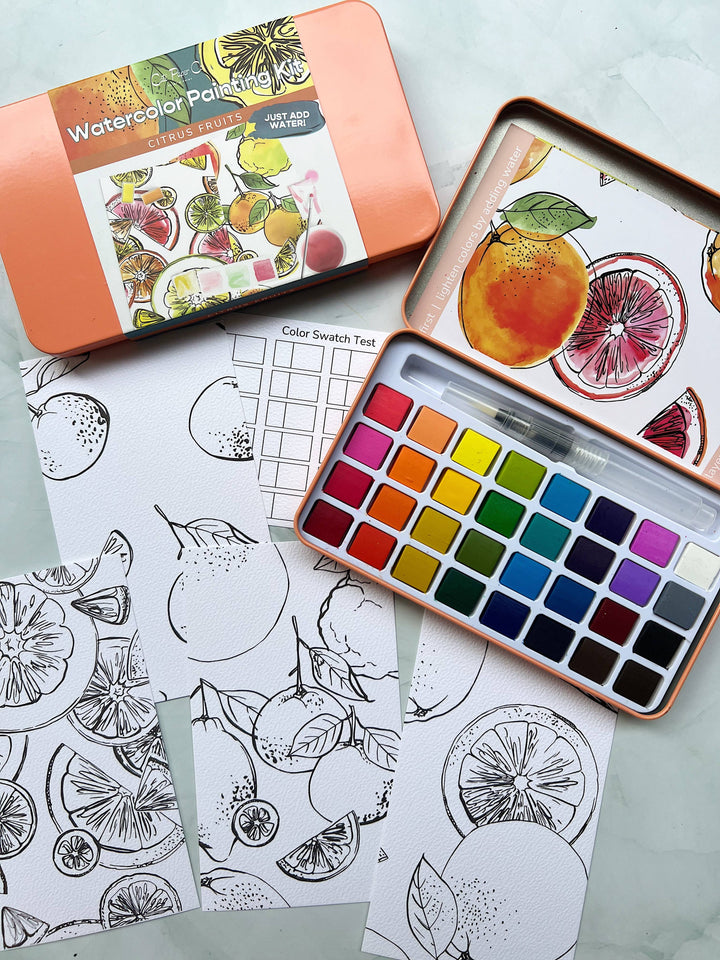 Citrus Fruits Watercolor Kit