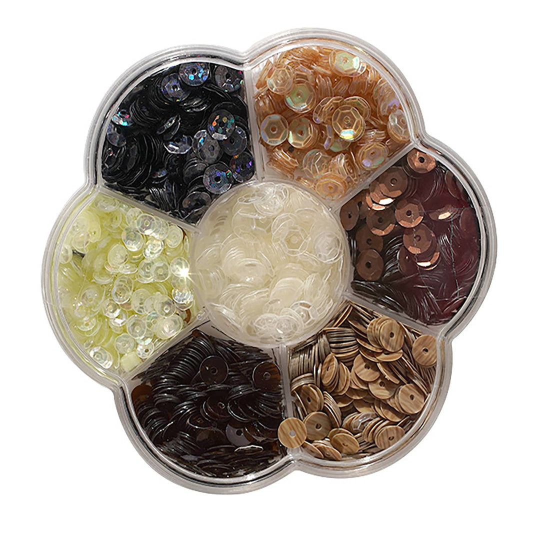 Neutral Sequins in Flower Box Container
