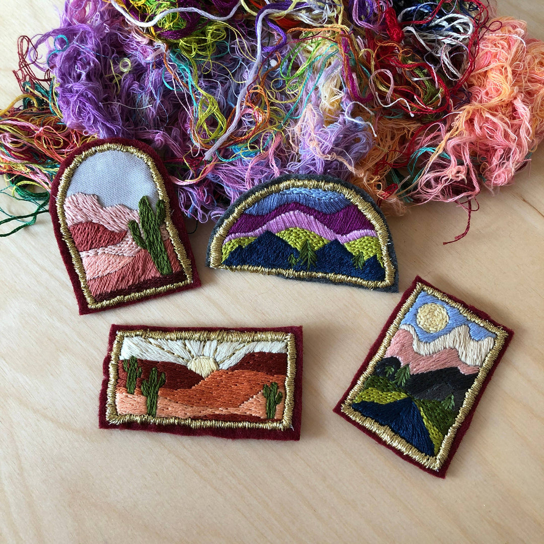 Landscape Hand Embroidery - Peel Stick &amp; Stitch Patterns