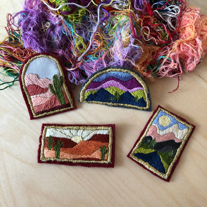 Landscape Hand Embroidery - Peel Stick &amp; Stitch Patterns