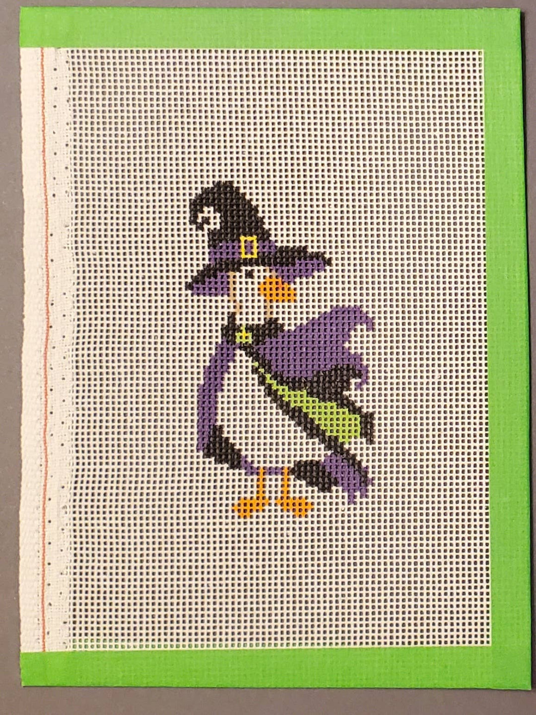 Halloween goose needlepoint hand painted canvas