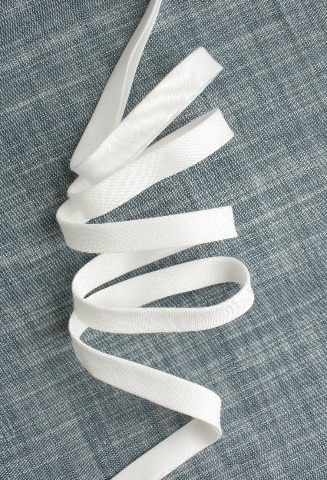 1/2" Double Fold Bias Binding -  White