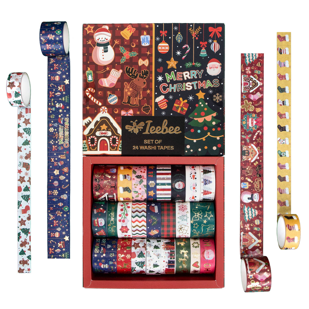 Christmas Washi Tape Set - 24 Rolls