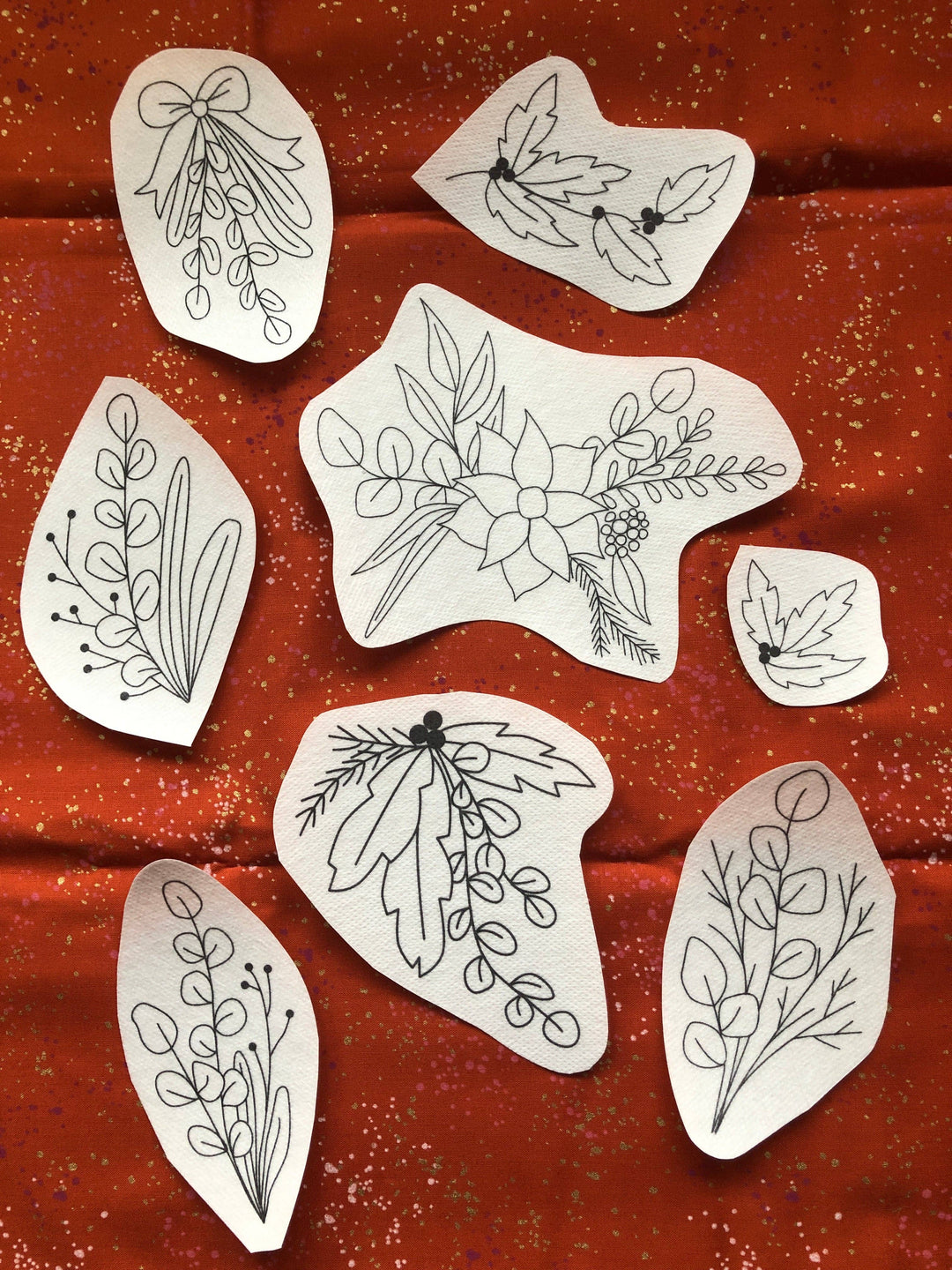 Holiday Botanicals Embroidery - Peel Stick &amp; Stitch Patterns