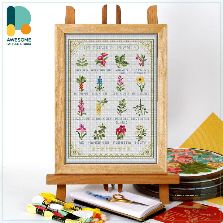 CS1978 Poisonous Plants, Counted Cross Stitch Kit